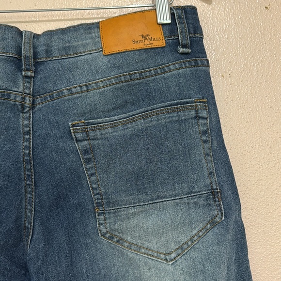 Smith and Mills Jeans Men's Size 32 x 30 Blue Denim Stretch Dark Wash • - Picture 5 of 7